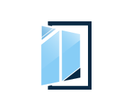 cartoon image glass window in the frame